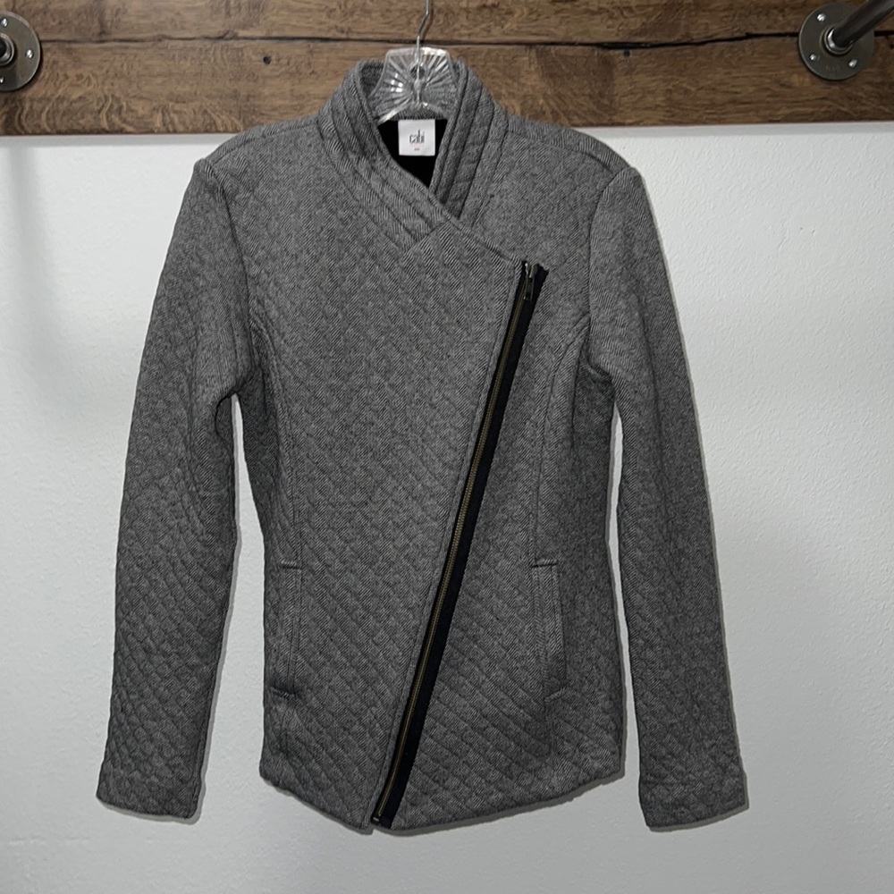 CAbi Assymmetrical Zip Quilted Jacket